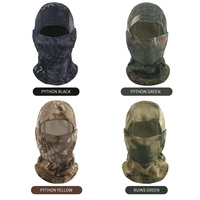 Masker Balaclava Kamuflase Termal Polar Fleece Hangat Musim Dingin, Pelindung UV Tahan Air untuk Olahraga Ski dan Memancing