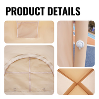 Tente pneumatique portable pliable à double couche, abri de camping imperméable, 4,6 m², sans installation, tente de nuit en plein air