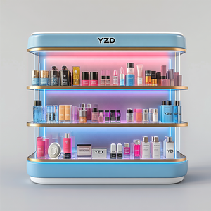 Présentoir léger de vernis à ongles en métal étagère en fer chariot de sol pour le présentoir cosmétique de magasin d'art d'ongle - Product Image 4