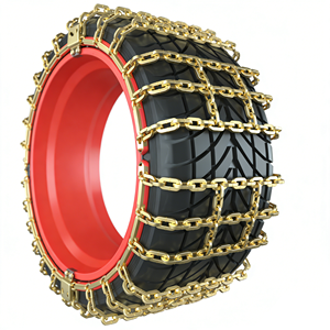 โซ่หิมะเหล็กอัลลอยด์สำหรับรถ SUV และรถบรรทุก, โซ่กันลื่นสำหรับยางขนาดกว้างมากกว่า 255 มม., ช่วยเพิ่มแรงยึดเกาะในกรณีฉุกเฉินสำหรับถนนน้ำแข็งและโคลน - Product Image 6