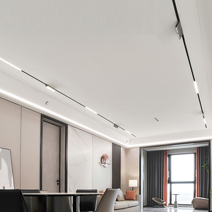 Système d'éclairage sur rail à <span class=keywords><strong>LED</strong></span> moderne <span class=keywords><strong>avec</strong></span> projecteur magnétique à puce Cob intégré dans un corps en aluminium pour les centres commerciaux et les bureaux - Product Image 4