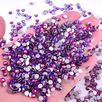 BOBOHOO nouvelles couleurs lumière série SS6-SS30 verre cristal Non Hotfix verre Flatback strass Strass cristal clair Nail Art bricolage