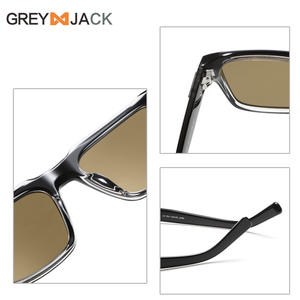 Lunettes de soleil Greyjack pour femmes, monture TR90, verres TAC, UV400, polarisées, style carré noir, pour la conduite, les voyages, les occasions décontractées - Product Image 2