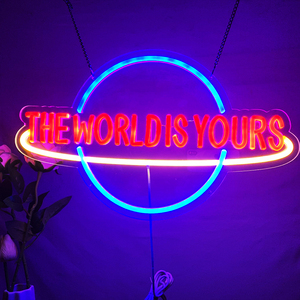 Create a Sense of Mystery with World Is Yours LED Neon Marquee <b>Letters</b> for Home Mall Park Hotels Companies Weddings Parties Bars - Product Image 4