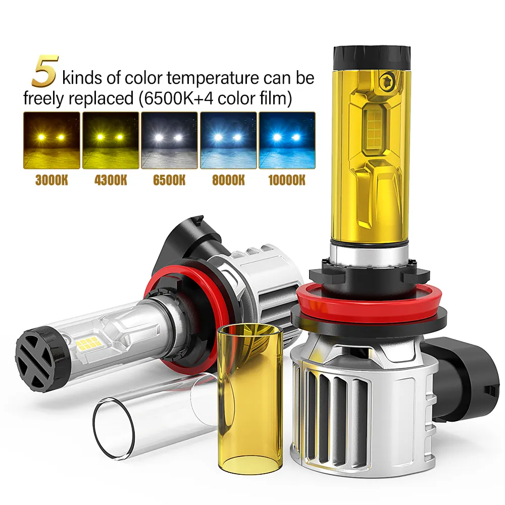 2023 super bright W10S small size wireless Fog Light 9005 H7 H11 ip68 waterproof gxp chip Led Headlight Bulbs for motorcycles