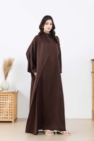 Robe longue drapée pour femmes musulmanes, coupe ample, design unique, logo personnalisé OEM, élégante et modeste