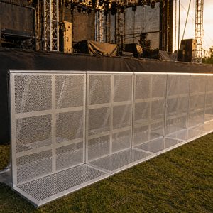 Barrière de contrôle des foules galvanisée à chaud, barrière piétonne anti-basculement avec base plate, garde-corps mobile résistant aux intempéries - Product Image 5