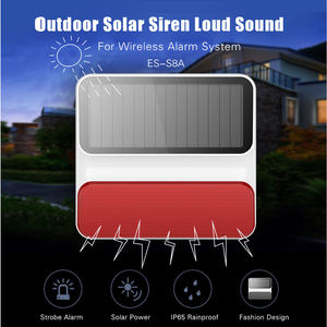 ETiger ES-S8A <b>Outdoor</b> Sun Charge Solar Panel Strobe Alarm Siren for S4 S3B S6 Alarm System - Product Image 2