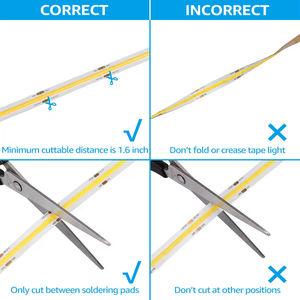 Tira de Luces LED COB al por Mayor, DC12V 24V, 320 Leds/M, Ra 90, 90Lm/W, 8mm, Cinta de Luces LED - Product Image 6