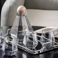 Ensemble de bouilloire hexagonale de qualité en verre borosilicate imprimé personnalisé pour carafe à eau froide et théières pour bouilloire à boire