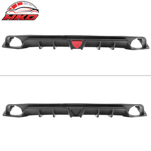 Fits For Civic EX/Touring/Si 22-26 Matte Black Rear Bumper Lip W/Quad Exhaust Tip PP Auto Parts Automotive Accessories - Product Image 2