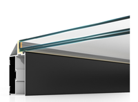 Luxseal Chambre en alliage d'aluminium coulissante Type ouvert lucarne Double verre lucarnes rétractable toit en verre trempé maison