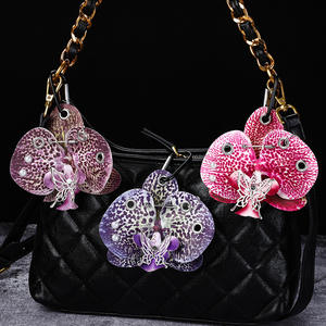 Porte-clés Gothique Orchidée-Butterfly en Métal Industriel avec Œillet <span class=keywords><strong>et</strong></span> Perle, Accessoire Punk pour Sacs <span class=keywords><strong>et</strong></span> Clés - Product Image 2