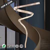 Lustre moderne pour escalier, luminaire suspendu pour villa et loft, éclairage d'intérieur, lampe de plafond, lustre suspendu, éclairage intérieur