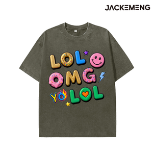 เสื้อยืดคอตตอนโอเวอร์ไซส์ลาย <span class=keywords><strong>LOL</strong></span> OMG สไตล์เรโทร สตรีทแวร์ ใส่ได้ทุกวัน สินค้าจากคลังสินค้าในสหรัฐอเมริกา ขายส่ง - Product Image 6