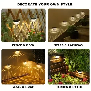 Lumière extérieure imperméable et chaude pour clôture de jardin, escalier, lampe solaire LED en ABS pour clôture de jardin - Product Image 6