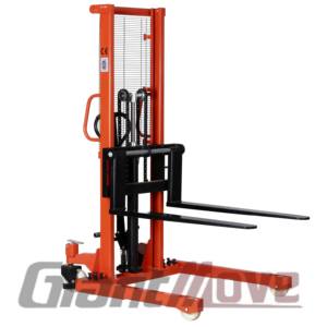 अच्छी गुणवत्ता वाली विशाल चाल हैंडलिंग उपकरण 1000 किलोग्राम उठाने उपकरण, मैनुअल हाइड्रोलिक हैंड स्टेकर फोर्कलिफ्ट - Product Image 5