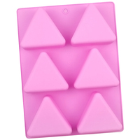 Moule à gâteau triangulaire en silicone résine antiadhésif, écologique, sans BPA, réutilisable, monobloc, pour la préparation de puddings