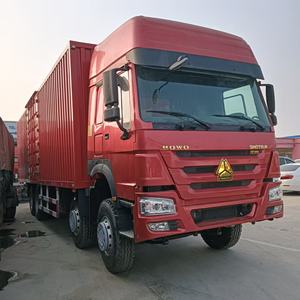 Truk bertugas berat tangan kedua HOWO8x4 kendaraan transportasi kargo 9.6 meter kendaraan kargo kontainer emisi Euro III - Product Image 1