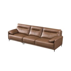 Baby Elephant Ear Top Grain Leather <b>Sofa</b> Italian Style Three Seater Latex Sponge Straight <b>Living</b> <b>Room</b> <b>Sofa</b> - Product Image 1