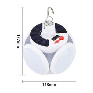 Lámpara de Trabajo, Lámparas Colgantes para Tiendas de Campaña, Bombilla Solar Portátil Tipo Balón de Fútbol, Lámpara LED Solar USB Multifuncional Plegable, Linternas Recargables para Camping - Product Image 4