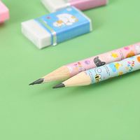 Ensemble de crayons colorés Q1002 pour fournitures scolaires avec règle et gomme, papeterie pour enfants en gros