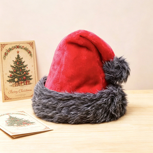 Chapeaux de Noël en polyester rouges pour adultes, ajustables, écologiques, à prix de gros abordable, pour décorations de fête - Product Image 5