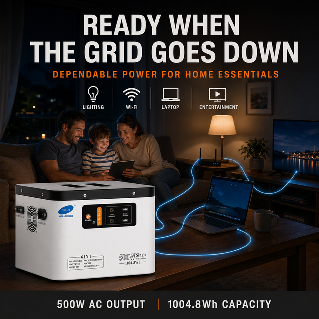 QT-S-500W Split 6 1 Portable LiFePO4 Power Station 500W AC Output 1004.8Wh 80A MPPT Solar 550W Fast AC Charging UPS Backup 12.8V