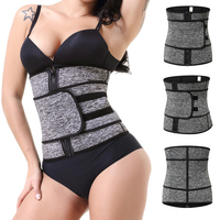 Personnalisé Private Label Femmes Néoprène Amincissant Ventre Taille Formateur Shaper 3 Couleurs Coupe-Sueur Ceinture de Compression Contrôle Ferme