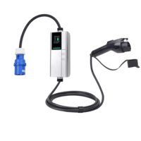 Nouvelle borne de recharge pour véhicules électriques portable EVSE, 11 kW, triphasée, IP67, pour extérieur, interface AC rapide GB