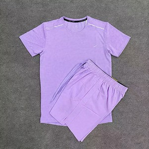T-Shirt e <span class=keywords><strong>Pantaloncini</strong></span> da Palestra Unisex di Alta Qualità, Asciugatura Rapida, Traspiranti, Antibatterici, Abbigliamento Sportivo per <span class=keywords><strong>Calcio</strong></span>, Manica Corta per Uso Quotidiano - Product Image 6