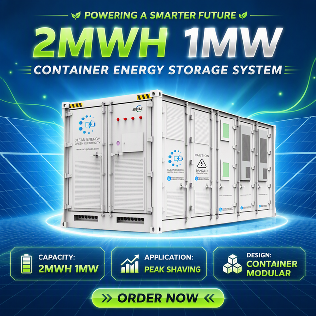 Containerized Bess 500kWh 1mw 2mw 20ft 40ft Container Solar Battery Energy Storage System CE Standard
