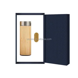 Wooden stainless steel wood usb flash drive vacuum flask office gift 2024 advertisement wood gift set