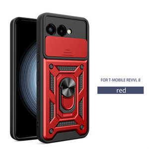 Étui <span class=keywords><strong>de</strong></span> téléphone portable en TPU Lichicase avec béquille métallique portable, protection d'écran anti-chute, accessoire mobile pour Revvl 8 8 Pro - Product Image 4