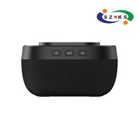 Nouveau mini support de téléphone TWS BT avec charge sans fil 5W, design pliable, V5.1, autonomie de 5 à 10 heures, audio bidirectionnel, contrôle par application, haut-parleur domestique