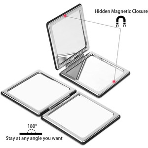 Màu Đen Cá Nhân Nhỏ Gọn Gương Túi Xách Nhỏ 12 Hình Dạng Xách Tay Espejos Compactos Klappspiegel Túi Vuông Miroir - Product Image 3