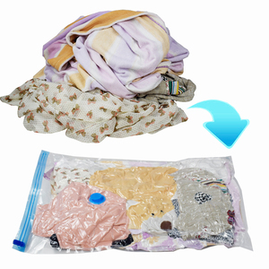 Clothing Vacuum <strong>Compression</strong> <strong>Bag</strong> With Inflator Hand Pump Space Saver Transparent Storage Pouch Travel Essential Storage <strong>Bags</strong> - Product Image 4