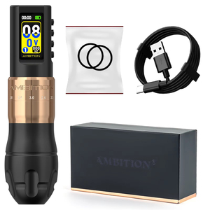 เครื่องสักไร้สายแบบขายส่ง รุ่น 2.0-4.2 มม. ปรับระยะชักได้ มอเตอร์ไร้แกนกลาง สำหรับผู้เริ่มต้น อุปกรณ์สักลาย - Product Image 1