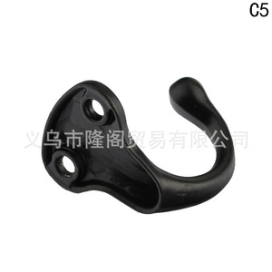 C6 5 Zinc Alloy Wall Hook 30x37mm Black Antique Style Coat Hook For Wardrobe Door Wall <b>Mounting</b> - Product Image 4