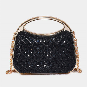 Borse da <span class=keywords><strong>Sera</strong></span> Chrisbella 2026, Clutch di Lusso con Cristalli <span class=keywords><strong>e</strong></span> Manico Dorato, Borsa Scintillante per Feste <span class=keywords><strong>e</strong></span> Cocktail - Product Image 2