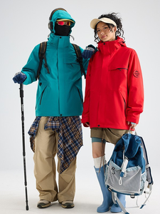 Veste d'extérieur d'usine pour <span class=keywords><strong>femme</strong></span>, trois-en-un, détachable, coupe-vent, imperméable, avec doublure polaire chaude, pour homme, idéale pour la montagne - Product Image 2