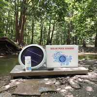 Ioniseur solaire en ABS écologique de haute qualité avec ions cuivre, 45 000 gal, auto-lumineux, portable, pour la purification de l'eau de piscine et l'élimination du chlore