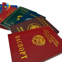Impression de passeports personnalisés en gros sur papier d'art, couverture en PU couleur intégrale, pelliculage et gaufrage