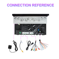 Autoradio Android 1Din 6,86 pouces avec écran tactile Android CarPlay, commande au volant, USB pour lecteur radio de voiture IPS