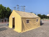 Tente d'été en coton de 12 m² avec tissu enduit épaissi, design imperméable pour l'extérieur, appartement à une chambre, convient à 3-4 personnes