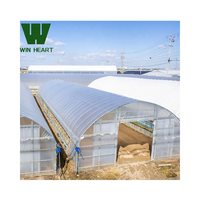 Grande structure de serre tunnel agricole en PE à double couche avec ensemble complet et kits