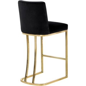 Meubles <span class=keywords><strong>De</strong></span> maison Salle à manger <span class=keywords><strong>Tabouret</strong></span> <span class=keywords><strong>de</strong></span> <span class=keywords><strong>Bar</strong></span> Velours Chaise <span class=keywords><strong>De</strong></span> Comptoir En <span class=keywords><strong>Noir</strong></span> avec Cadre <span class=keywords><strong>Doré</strong></span> - Product Image 4