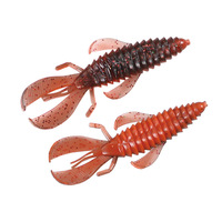 Appât souple artificiel transfrontalier en forme de crevette, type Luya, pour la pêche en rivière, en PVC, 8,3 cm, 5 unités par sac, pour la pêche au bar