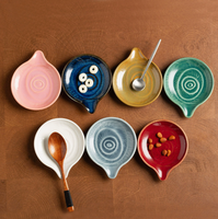 Assiettes en céramique texturées en spirale, assiettes à sauce multicolores en forme de goutte d'eau pour trempettes, épices et cuisine domestique