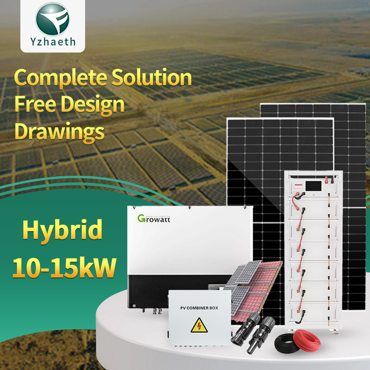 Fangjing Hybrid House Solar System 10KW 12KW 15KW 20KW Complete Solar ...